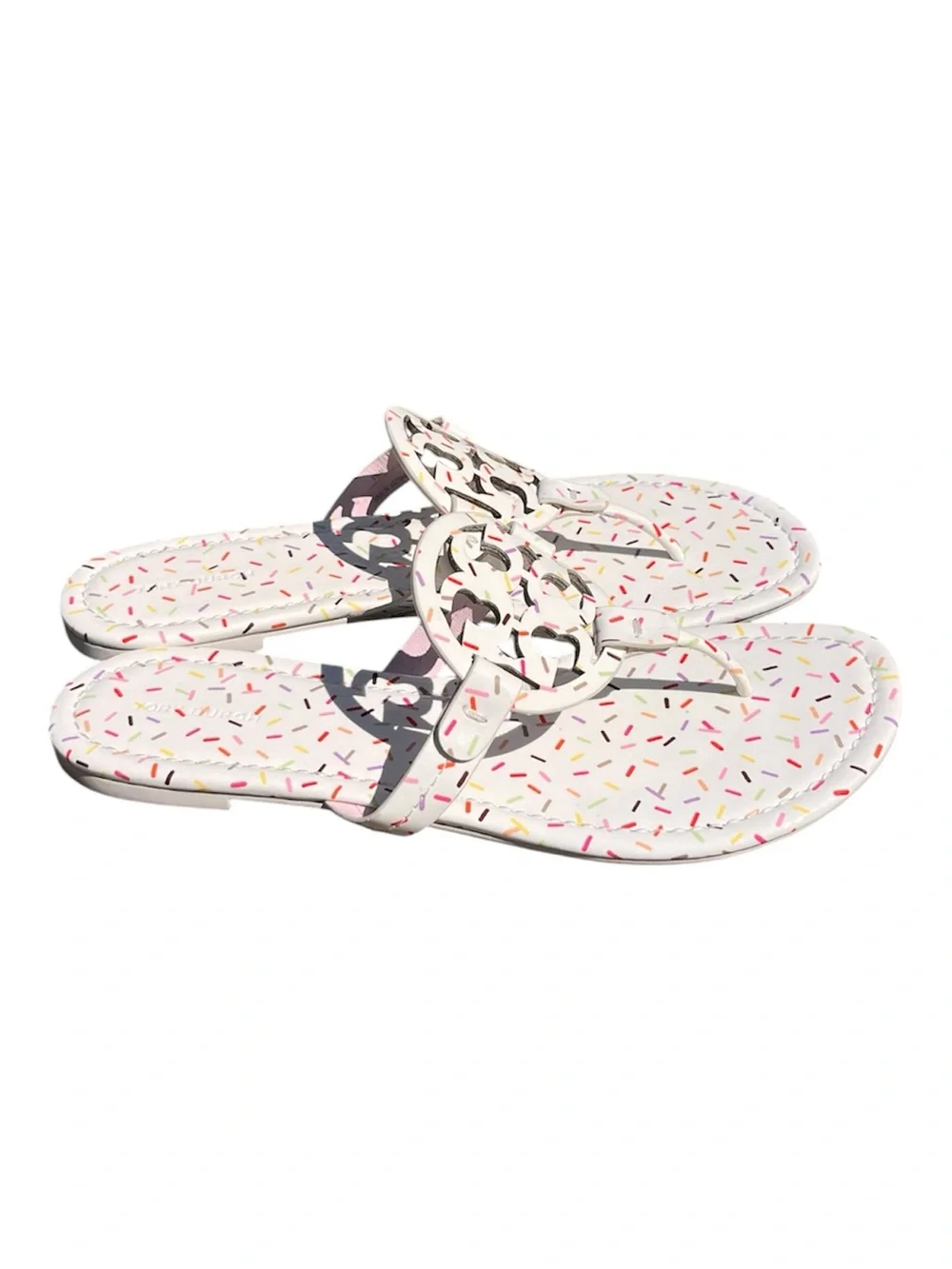 Tory Burch Women’s Limited Edition Miller Rainbow Sprinkle Sandals Size 9.5